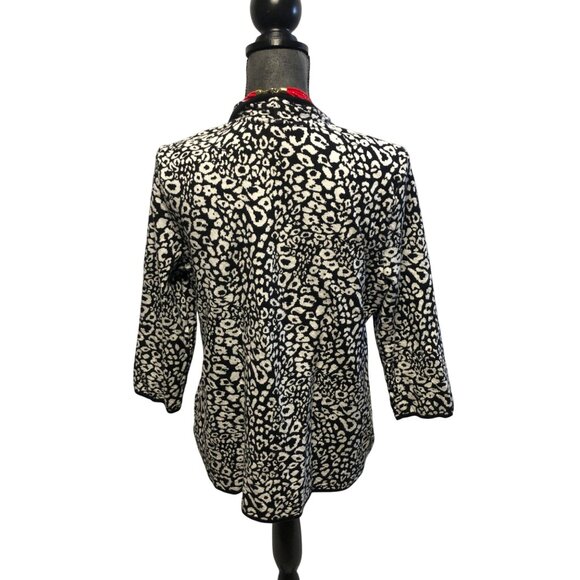 Zebra Open Front Jacket Womens Size XL Animal Print Cotton Cardigan Mob Wife - Picture 4 of 8